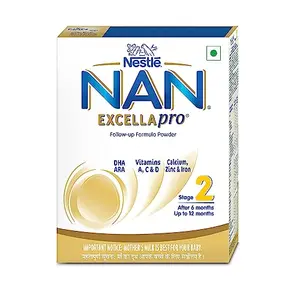 EXCELLAPRO Nan Stage 2 Follow-Up Formula Milk Powder For Babies (After 6 Months), With Dha-Ara, 400g Bag-In-Box Pack, Infant