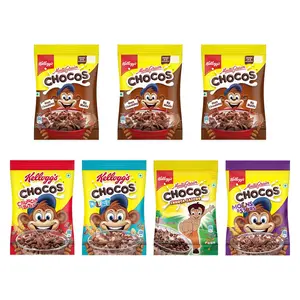 Kellogg's Chocos Variety Pack of 7, 140g with Multigrain | Source of Calcium, High in Protein, with 10 Essential Vitamins & Minerals, Source of Fibre | Breakfast Cereal for Kids