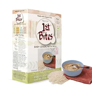 Pristine 1st BITES Baby Cereal 300g | Baby Food (6-24 Months) Stage-1, 100% Organic Rice | Infant Food