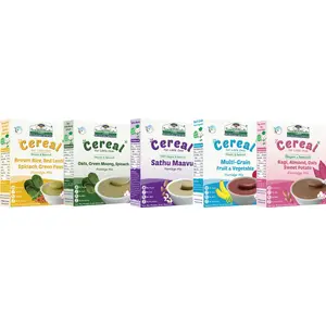 TummyFriendly Foods Certified Organic Stage3 Sprouted Porridge Mixes Combo Pack | Organic Baby Food for 8 Months Old | Sprouted Ragi, Brown Rice, Oats, Sathu Maavu, Pulses, Vegetables & Fruit | 200g Each, Cereal (600 g, Pack of 3)