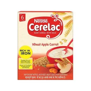 Nestle Cerelac Baby Cereal With Milk - Wheat Apple Carrot -300 gm