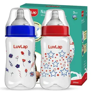 LuvLap Anti-Colic Wide Neck Natura Flo Baby Feeding Bottle -Combo