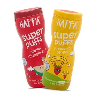 Happa Organic Multigrain Apple Cinnamon & Strawberry Banana Melts Super Puffs Combo(8 Months+) -Combo
