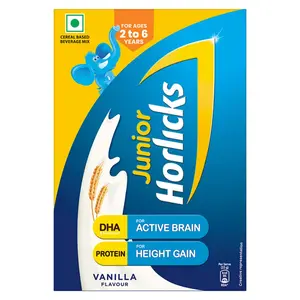 Junior Horlicks Nutrition Drink 500G Vanilla, Powder,Nutrition For Toddlers & Young Kids (2-6 Years) For Supporting Growth
