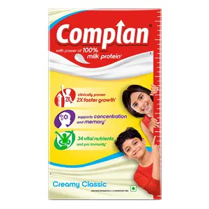 Complan Nutrition Drink Powder for Children, Creamy Classic Flavour, 1 kg Carton | Nutrition drink for kids with protein & 34 vital nutrients