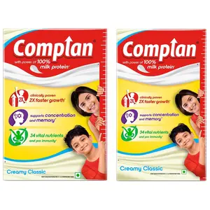 Complan Nutrition Drink Powder for Children, Creamy Classic Flavour, 1 kg Carton | Nutrition drink for kids with protein & 34 vital nutrients