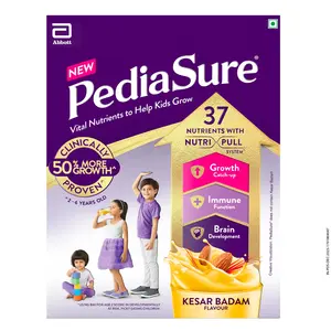 Pediasure Health & Nutrition Drink Powder 200 grams,Kesar badam,Scientifically Designed Nutrition for Supporting Kids Growth