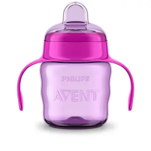 Philips Avent Polypropylene Classic Soft Spout Cup 200Ml (Pink/Purple)(Pack of 2) (6-9 Months)