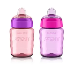 Philips Avent My Easy Sippy Cup, 9 Ounce, Pink/Purple, Stage 2 (colors may vary)