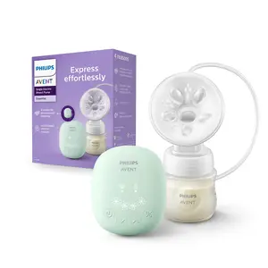 Philips Avent Portable Electric Breast Pump | No.1 Brand Recommended by Moms Worldwide | Soft adaptive Silicon Cushion | One Size Fits all | 4 + 4 Expression and Stimulation settings | Quiet Motor |Corded SCF323/11