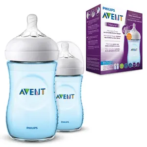AVENT Philips Natural 2. 0 Blue Feeding Bottle 260Ml Scf035/10 Pack Of 1