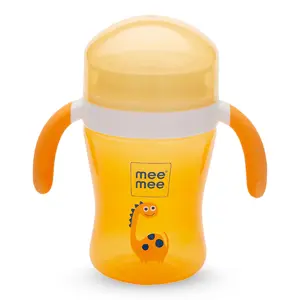 Mee Mee Baby Trainer Sippy Cup | Soft Spout, Leakproof Sipper for Toddlers | Dual Handle for Easy Grip | Non -Toxic, Lightweight & BPA Free, Orange (240 Ml)
