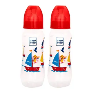Mee Mee Premium Baby Feeding Bottle, 250ml, Red (Pack of 2)