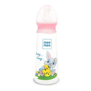 Mee Mee BPA-Free Baby Feeding Bottle, Eazy Flo Technology, Anti-Colic Valve, 0-3 Years (Pink, 250 ML (Pack of 1))