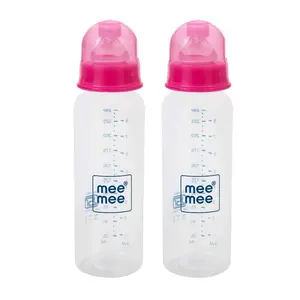 Mee Mee Baby Feeding Bottle 250ml |BPA-Free Baby Milk Bottle with Eazy Flo Technology, Anti-Colic Valve, Non Toxic and Ergonomic Design for New Born/Infants/Toddler Upto 3 Years (Green, Pack of 2)