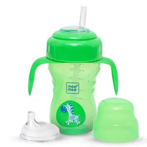 Mee Mee Baby Trainer Sippy Cup | Soft Spout, Leakproof Sipper for Toddlers | Dual Handle for Easy Grip | Non -Toxic, Lightweight & BPA Free, Green (210 Ml)
