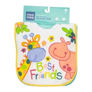 Mee Mee Baby Cotton Apron/Feeding Bibs/Baby Drooler Washable|Multi Print|Waterproof Baby Bib Set for 0-3, 6-12 Months,New Born, 1-2 Years (Pack of 2, Multicolor)
