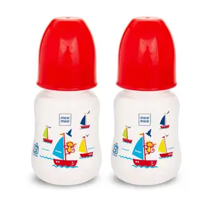 Mee Mee Premium Baby Feeding Bottle (Pack of 2 (125ml) Red)