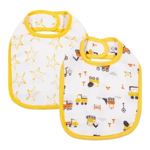 Mee Mee Baby Cotton Apron, Feeding Bibs Washable, Bibs Set for 0-12 Month (Pack of 2)