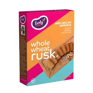 Early Foods - Early Foods Whole Wheat Rusk | Wheat Toast | Toast Biscuits | AttaRusk | No Maida Rusk| Kids Snack | 163g
