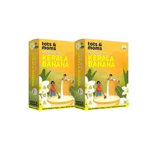 Tots & Moms Calcium Rich Raw Kerala Banana Powder for Kids 200g - No Salt No Sugar - Healthy Weight Gaining Food - No Preservatives 100% Natural Immune Booster | Pack of 2