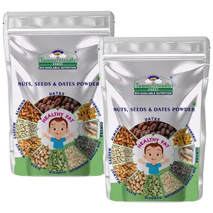 TummyFriendly Foods Premium Nuts, Seeds and Dates Powder | Dry Fruit Powder For Baby Kids | Organic Dry Nuts Powder For Babies Kids and Adults | No Hidden Sugar | No Preservatives | 200g, 2 Packs