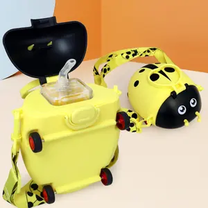 R for Rabbit Beetle Premium Water Sipper for Baby, PP Material Spill Proof BPA Free Soft Silicone Straw Drinking Sipper for Kids of 12+ Months (700ml, Yellow)