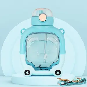 R for Rabbit Beetle Premium Water Sipper for Baby, PP Material Spill Proof BPA Free Soft Silicone Straw Drinking Sipper for Kids of 12+ Months (700ml, Blue)