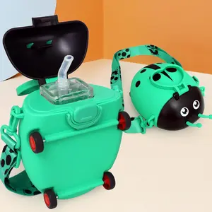 R for Rabbit Beetle Premium Water Sipper for Baby, PP Material Spill Proof BPA Free Soft Silicone Straw Drinking Sipper for Kids of 12+ Months (700ml, Green)