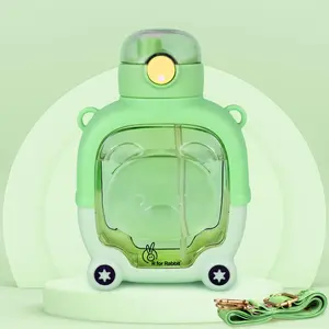 R for Rabbit Tritan Baloo Baby Water Sipper with Carry Strap for Kids | BPA Free Leak Proof Drinking Silicone Straw Sippy Cup for 12+ Months Baby Boy and Girl (1000 ml,Green)