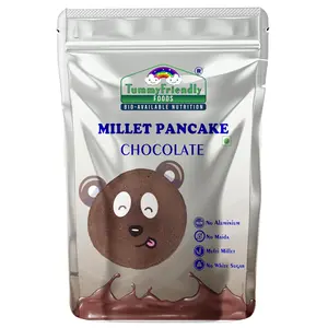 Tummy Friendly Foods Aluminium-Free Chocolate Pancake Mix | Healthy Pancake Mix for Kids Toddlers Without Maida | Healthy Instant Breakfast Mix No Maida No White Sugar | 4 Packs, 50g Each