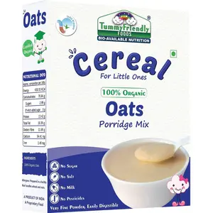 Tummy Friendly Foods Organic Oats Porridge Mix | Organic Oats | Maximum Possible Nutrition From Real Food | Available in Trial Baby Packs too | Shelf-life 9 Months | 200g