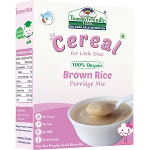 Tummy Friendly Foods Certified 100% Organic Sprouted Brown Rice Porridge Mix | Excellent Weight Gain Food | Sprouted Brown Rice Powder For Baby | Available in Trial Baby Packs too | 6 Month Shelf Life | 200g