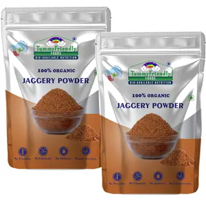 Tummy Friendly Foods Organic Jaggery Powder for Baby Kids Adults | NO HIDDEN SUGAR | Organic Jaggery Powder for babies Kids Adults | Healthy Sugar Substitute | 2 Packs, 200g Each