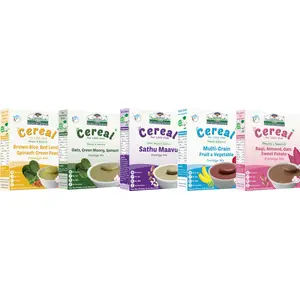 TummyFriendly Foods Certified Organic Sprouted Porridge Mixes 5 Packs | Made of Organic Sprouted Ragi Powder, Whole Grains, Pulses, Fruits, Vegetables and Nuts (200g 5 Packs)