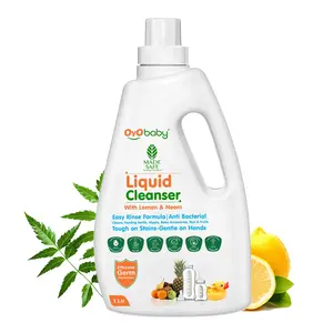 OYO BABY Baby Liquid Cleanser 1000ml | Anti-Bacterial, Kills 99.9% Germs | Cleanser for Bottles, Nipples, Accessories, Toys, Fruits & Vegetables | pH Balanced No Harsh Chemicals
