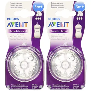Philips Avent Natural Nipple Medium Flow - 4 Pack