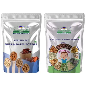 Tummy Friendly Dry Fruits Powder For Baby Kids Adults 2 Packs - 100g each. Available in Baby Trial Packs. Real Food No Harmful Ingredients. Shelf life 6 Months