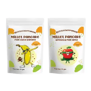 Littlecherrymom Calcium Rich Pancake Combo  Ragi Choco Banana + Ragi Apple  175 Gms Each