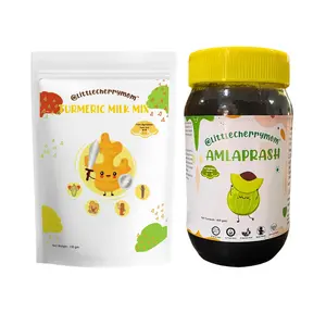 Littlecherrymom Mini Immunity Booster Combo = Amlaprash(450 Gm) + Turmeric Milk Mix(150Gm)