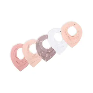 Mi Arcus Feeding Drool Bibs for Baby Boys Girls Newborns and Toddlers0-3 MonthsCotton Gifting/Pack of 5