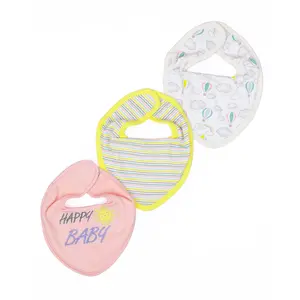 Mi Arcus Feeding Drool Bibs for Baby Boys Girls Newborns and Toddlers0-6 MonthsCottonGifting/Pack of 3