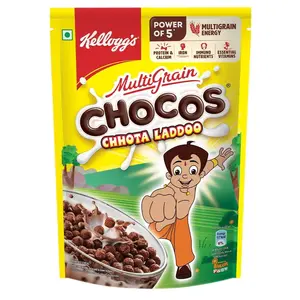 Kellogg's Multigrain Chocos Chotta Ladoo 340g / 350g/391g | With Chotta Bheem Cut Out Mask | Source of Calcium High in Protein with 10 Essential Vitamins & Minerals | Breakfast Cereal for Kids