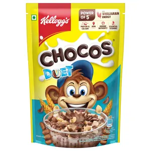 Kellogg's Multigrain Chocos Duet 375g | Source of Calcium High in Protein with 10 Essential Vitamins & Minerals Source of Fibre | Breakfast Cereal for Kids
