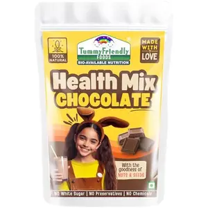 TUMMY FRIENDLY Foods Organic Chocolate Health Mix Powder For Baby Kids 2 Year Old|Baby Food For 2+ Year Old|Maximum Nutrition From Real Food. Available In Trial Baby Packs Too. 100G