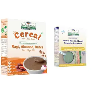 Tummy Friendly Stage3 Organic Cereal for Little Ones. Sprouted Ragi Brown Rice. Available in Baby Trial Packs. Real Food No Harmful Ingredients. Shelf life 8 Months
