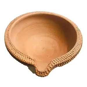 Shriyam Craft Traditional Handmade Earthen Clay Big Size Diya/terracotta Decorative Dipawali/diwali Diya/oil Lamps for Pooja/puja
