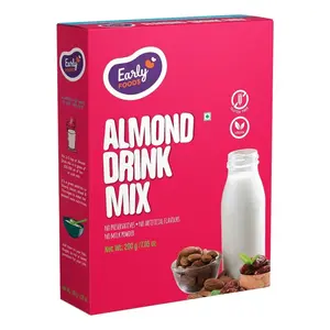 Early Foods - No Maltodextrin - Almond Drink Milk Mix, Sweetened with Dates|Badam Powder with Dates| Kids Drink Mix | No Artificial Flavours 200g