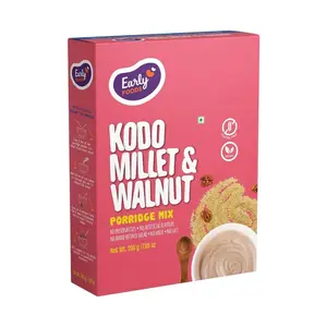 Early Foods - No Added Sugar No Salt Porridge - Kodo Millet Cereal with Walnuts Porridge Mix | Kids Cereal | Cooks in 5 Mins | No Preservatives | No Milk Powder 200g