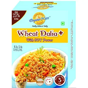 OrganoNutri Wheat Dalia Plus with Soy Power (400 GMS) Pack of 2 Boxes